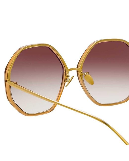 Linda Farrow Brown The Alona | Oversized Sunglasses