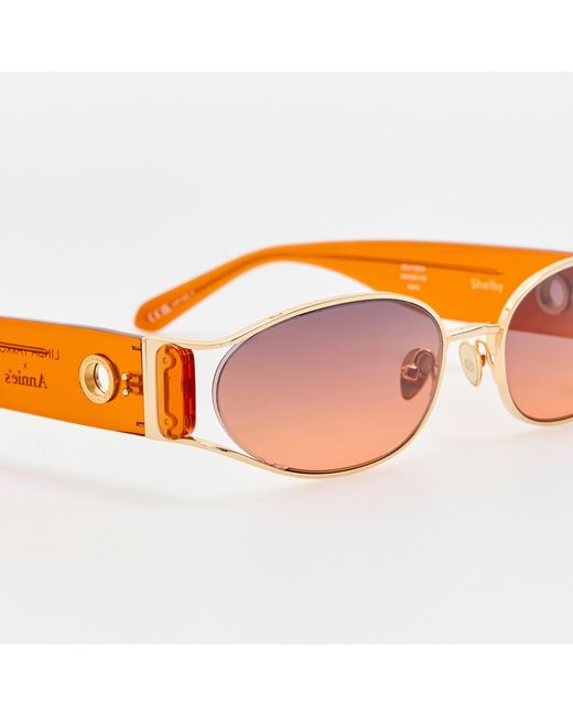 Linda Farrow Black Shelby Sunglasses