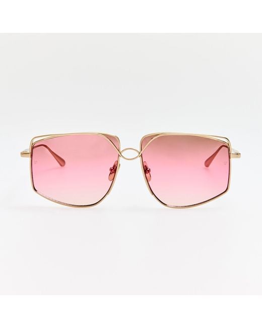 Linda Farrow Pink Miranda Sunglasses