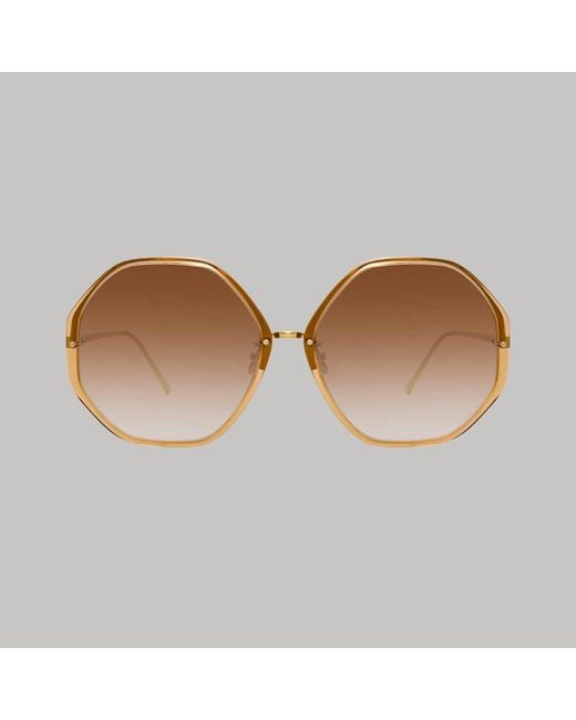 Linda Farrow Brown The Alona | Oversized Sunglasses