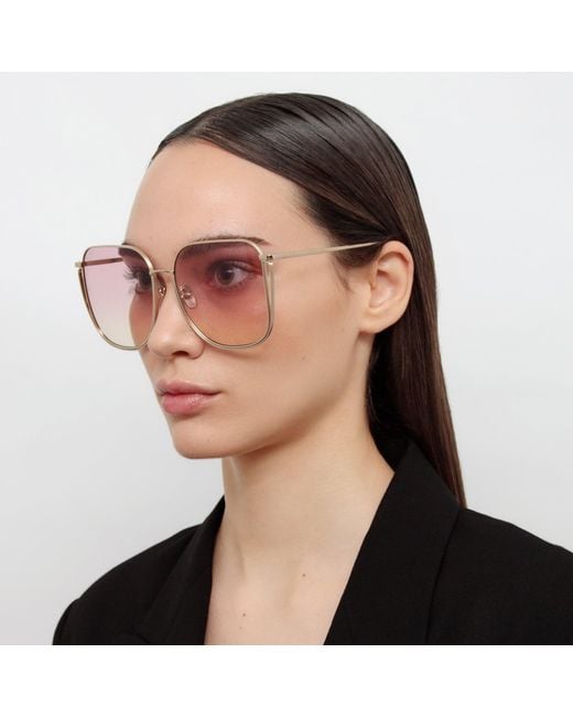 Linda Farrow Brown Camry Sunglasses