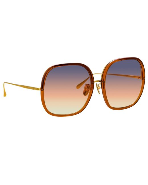 Linda Farrow Blue Celia Sunglasses