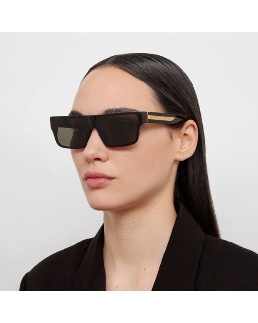 Linda Farrow Black Brady Sunglasses