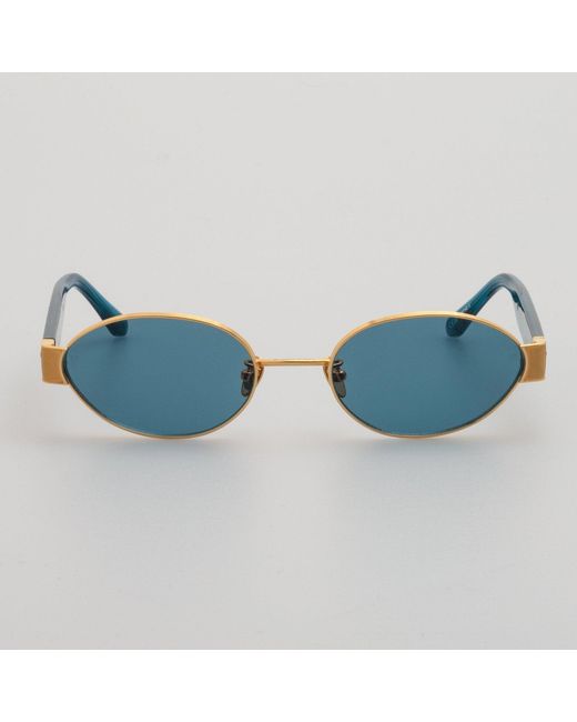 Linda Farrow Blue Sadie Sunglasses