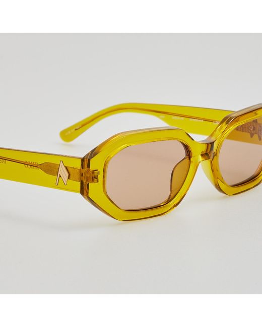 The Attico Yellow Irene Sunglasses