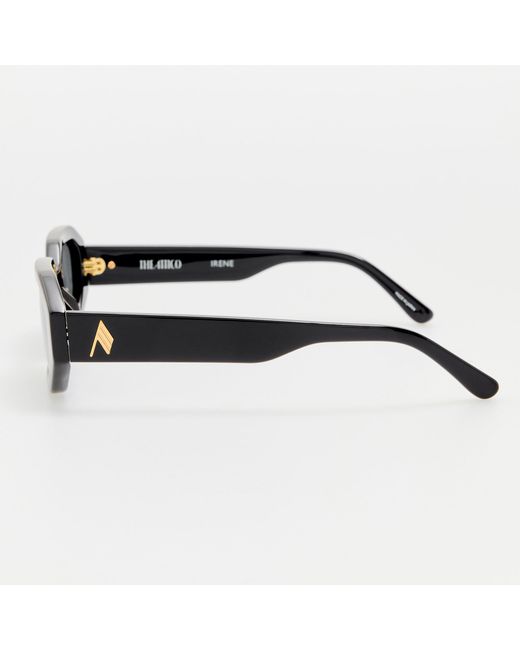 The Attico Black Irene Angular Sunglasses
