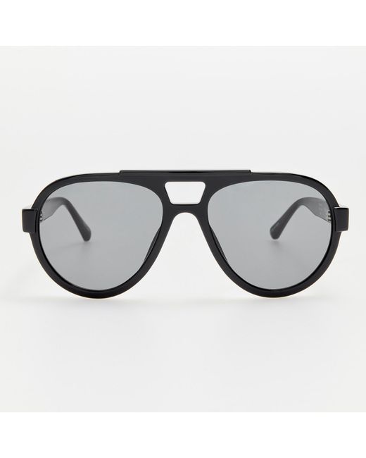The Attico Black Jurgen Aviator Sunglasses