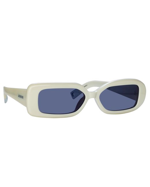 Jacquemus Blue Rond Carre Rectangular Sunglasses