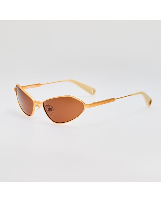 Jacquemus Brown Bambino Angular Metal Sunglasses