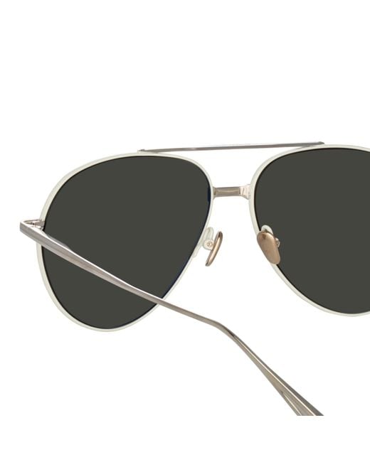 Linda Farrow Gray Men's Marcelo Aviator Sunglasses for men