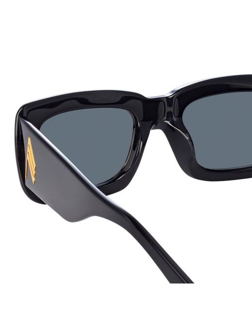 The Attico Yellow Marfa Rectangular Sunglasses