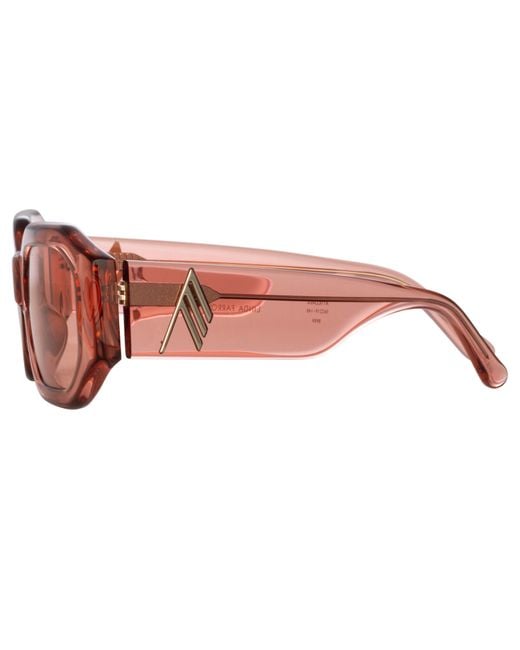 Linda Farrow Pink Blake Angular Sunglasses