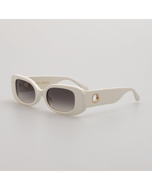Linda Farrow Brown Lola Rectangular Sunglasses