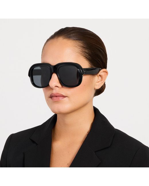 Dries Van Noten Black Oversize Sunglasses