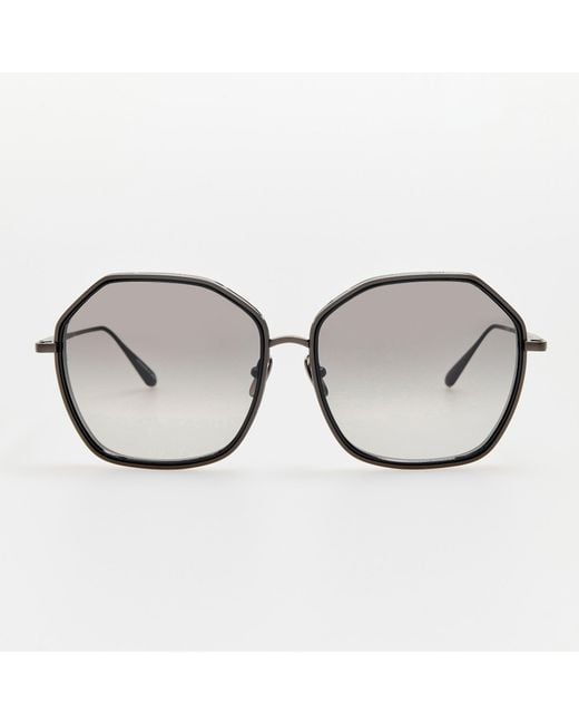 Linda Farrow Black Rowe Sunglasses