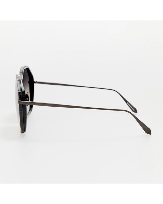 Linda Farrow Black Rowe Sunglasses