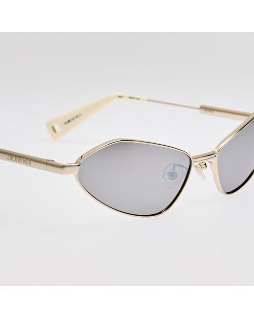 Jacquemus Gray Bambino Angular Metal Sunglasses
