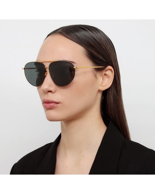 Linda Farrow Black Gabriel Sunglasses