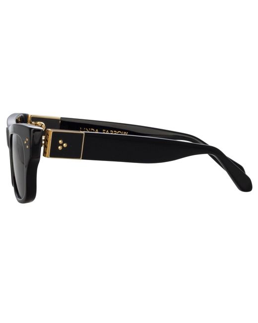 Linda Farrow Black Falck Sunglasses