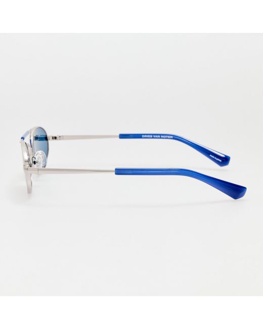 Dries Van Noten Blue Oval Sunglasses