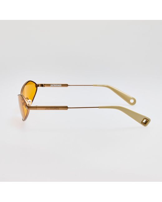 Jacquemus Yellow Bambino Angular Metal Sunglasses