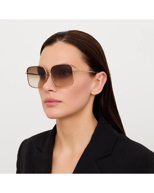 Linda Farrow Brown Genevieve Sunglasses