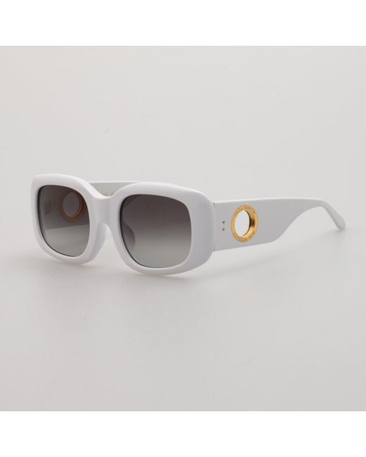 Linda Farrow Gray Celeste Oversize Sunglasses
