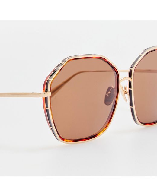 Linda Farrow Brown Rowe Sunglasses