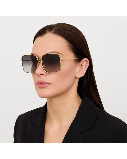 Linda Farrow Brown Genevieve Sunglasses