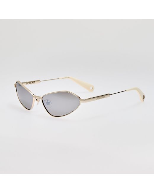 Jacquemus Gray Bambino Angular Metal Sunglasses