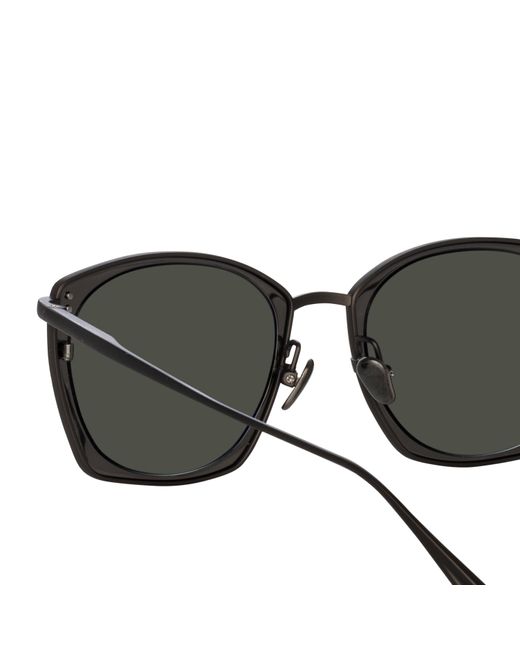 Linda Farrow Brown Milo Square Sunglasses for men