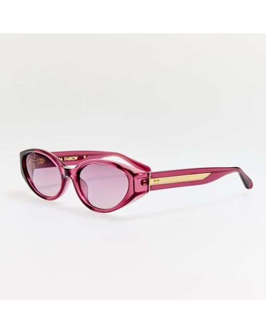 Linda Farrow Pink Lyra Sunglasses