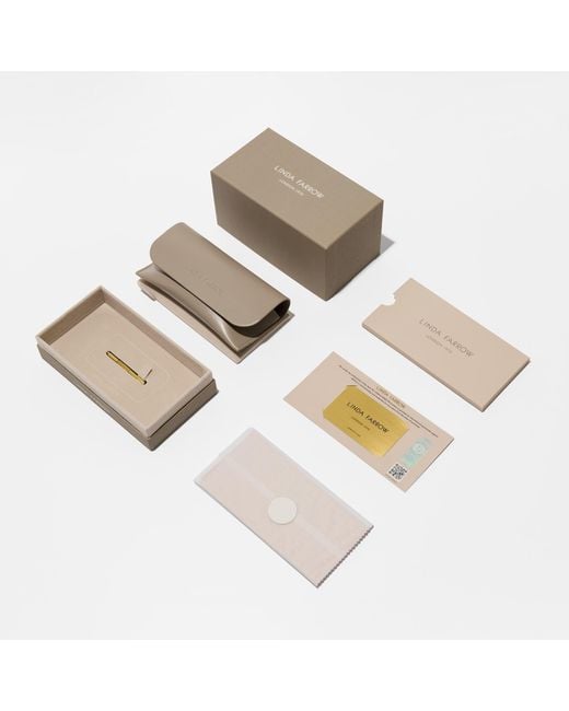 Linda Farrow Brown Men's Fletcher Angular Optical Frame