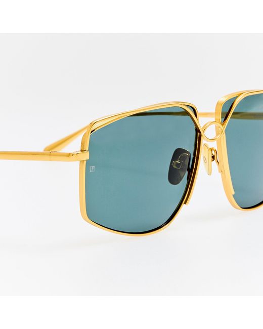 Linda Farrow Blue Miranda Sunglasses