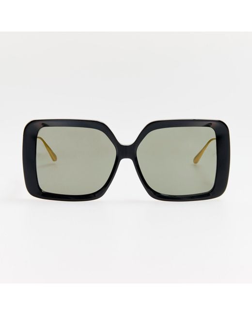 Linda Farrow Brown Macy Vista Temple Sunglasses