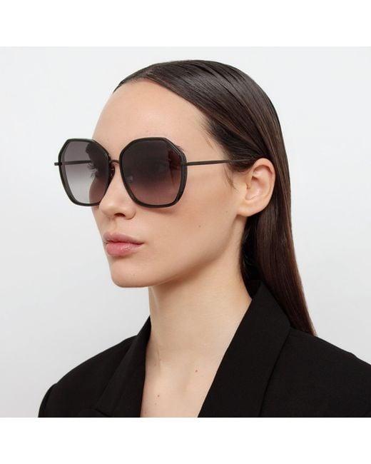 Linda Farrow Black Rowe Sunglasses