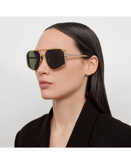 Linda Farrow Black Amar Sunglasses