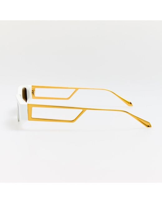Linda Farrow Green Susie Vista Temple Sunglasses