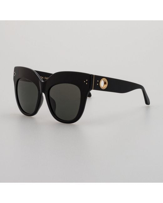 Linda Farrow Multicolor Dunaway Oversized Sunglasses