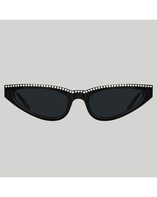 Magda Butrym Black Slim Cat Eye Sunglasses