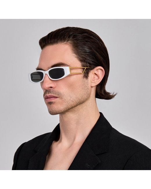 Linda Farrow Green Susie Vista Temple Sunglasses