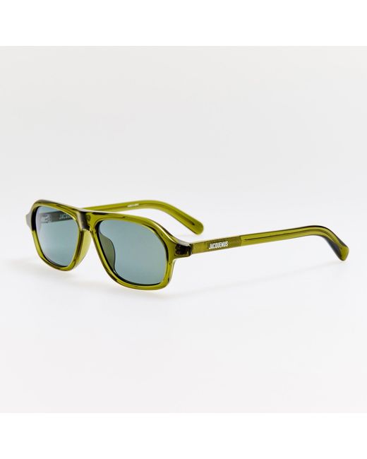 Jacquemus Green Becane Sunglasses Ln Khaki