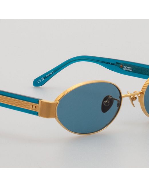 Linda Farrow Blue Sadie Sunglasses