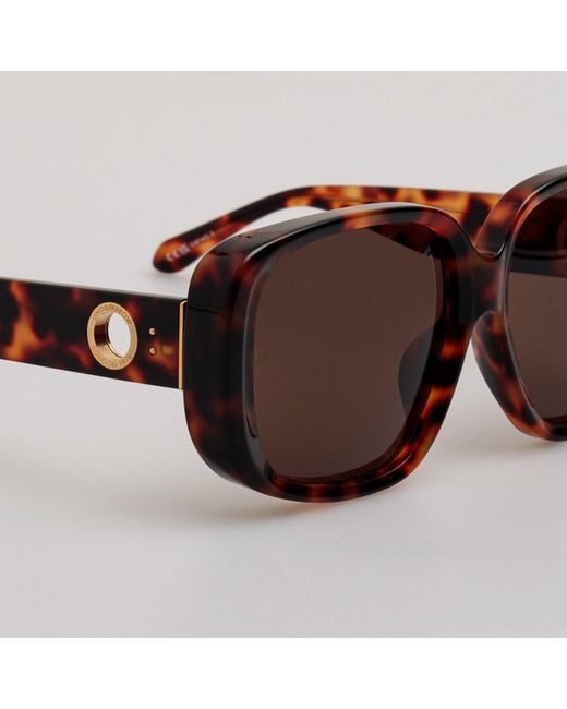Linda Farrow Black Astrid Oversized Sunglasses