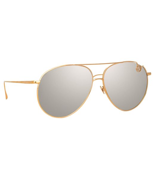 Linda Farrow Multicolor Joni Aviator Sunglasses