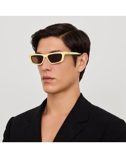 Jacquemus Brown Trapezi Sunglasses