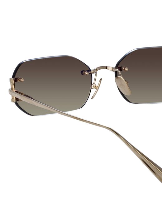 Linda Farrow Brown Magali Sunglasses