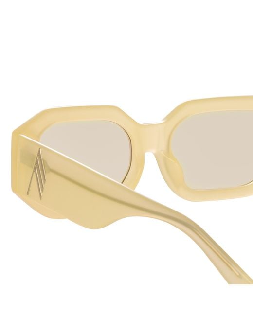Linda Farrow Brown Blake Angular Sunglasses
