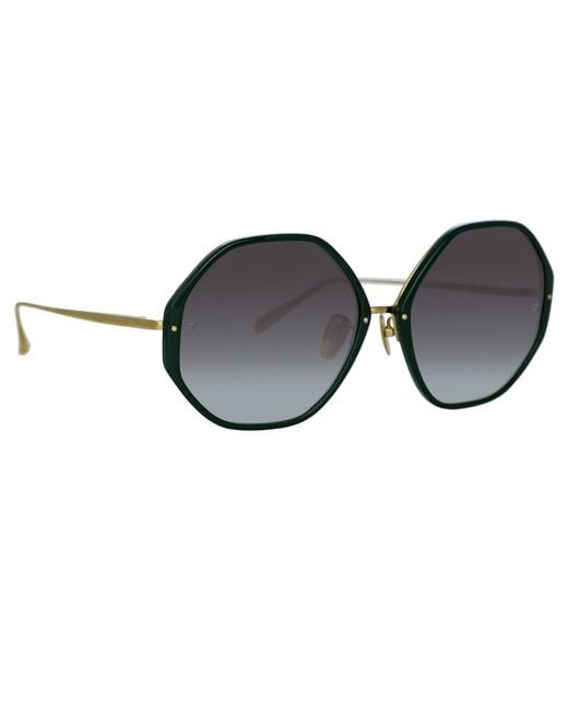 Linda Farrow Black Alona Sunglasses