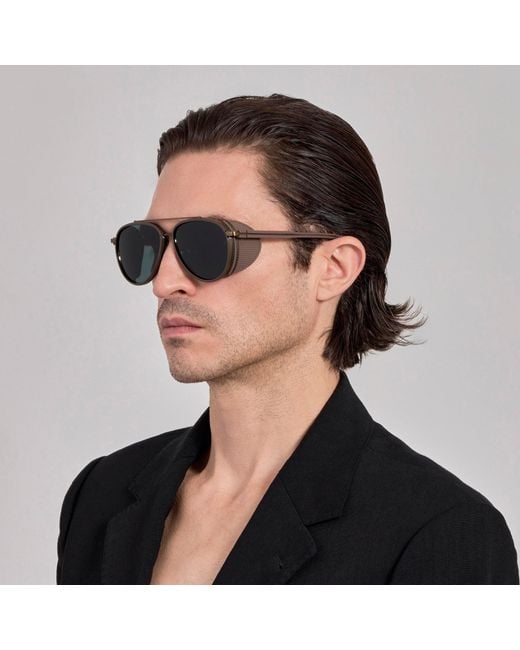 Linda Farrow Brown Cortes Explorer Sunglasses